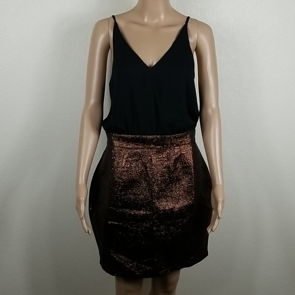AX Paris Black & Bronze Tank Mini Dress